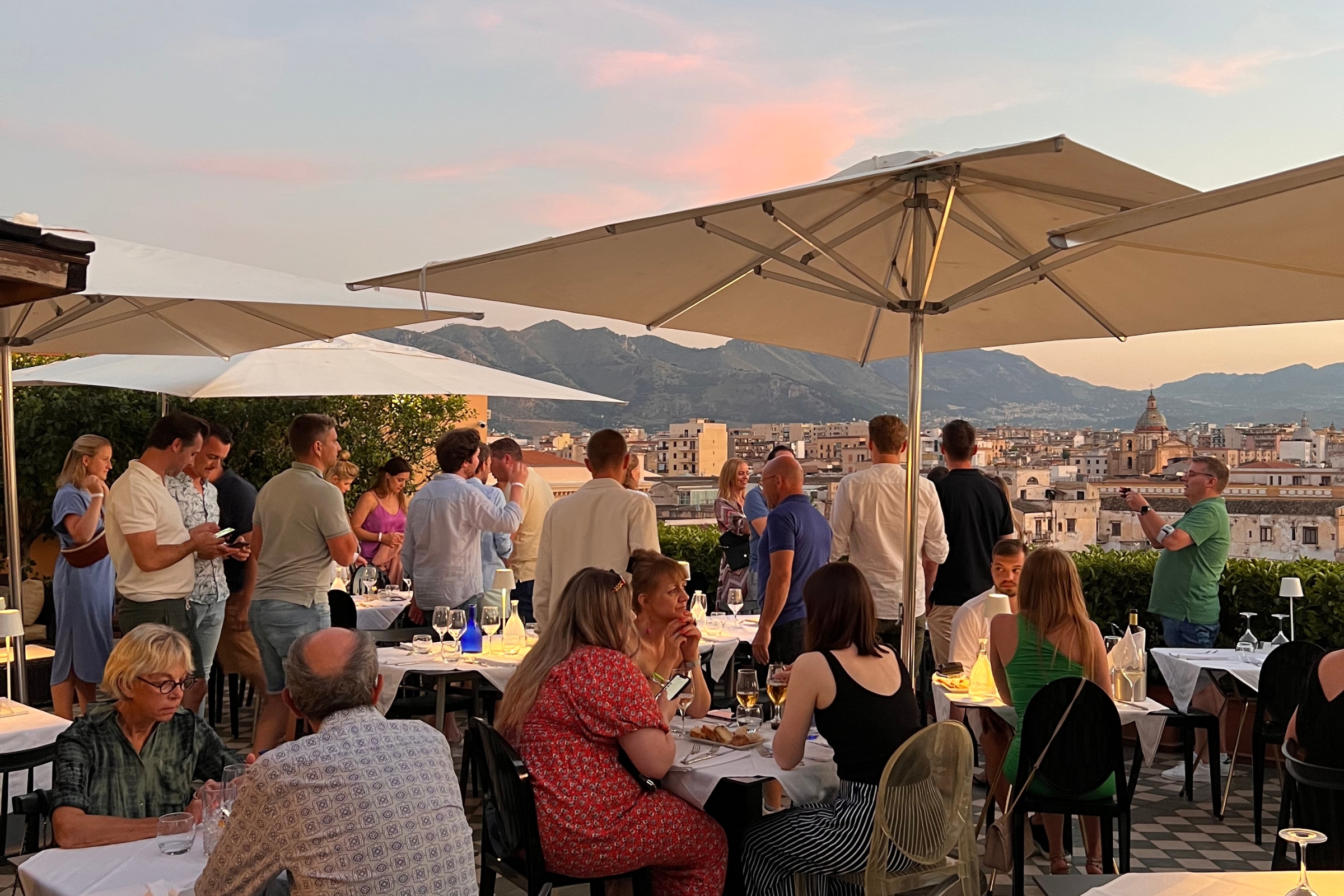 Ambasciatori Hotel Palermo: Your dinner with a dream view